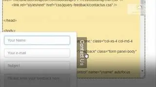 Bootstrap / jQuery based feedback / contact sliding form