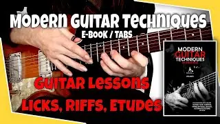 Guitar Lessons & TABs - MODERN GUITAR TECHNIQUES • Tapping Slap Sweep Alternate Picking Arpeggios