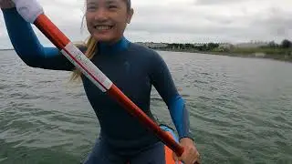 Her first Paddle Boarding and My first swimming after injury