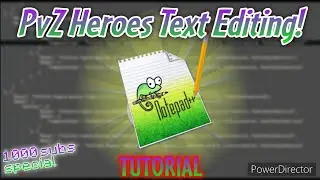 PvZ Heroes | Text Editing Tutorial! (1000 subs special)