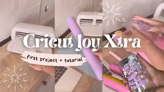 MY FIRST PROJECT WITH THE CRICUT JOY XTRA | Cricut Joy Xtra Vinyl Crafts | Cricut Joy Xtra Tutorial