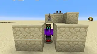 Short 2x1 flush piston door tutorial minecraft