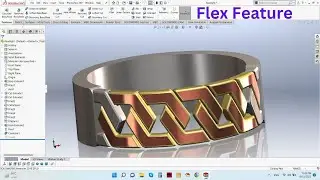SolidWorks Flex Feature | Gents Bracelet Design in SolidWorks