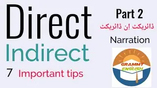 Direct and indirect speech in english grammer | change of tense in narration