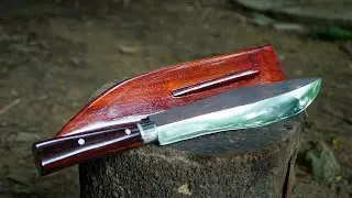 Scrap Metal Forged into a Chopper Knife