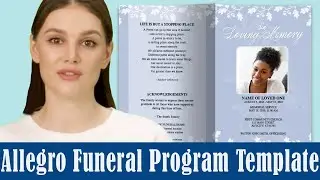 Funeral Program Template DIY - Change Background "Allegro" Design