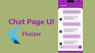 🔴 Flutter: Create Chat Page UI (Messaging App)