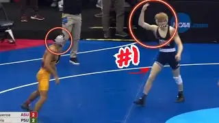 5 HUGE UPSETS from NCAA WRESTLING Championships (2024)