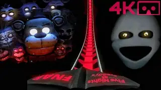 VR 360 FNAF HALLOWEEN Horror Scary Roller Coaster 🔴 FIVE NIGHTS AT FREDDY'S immersive 4K ride