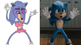 Sonic The Hedgehog Movie - Funny Drawing Meme | Super sonic