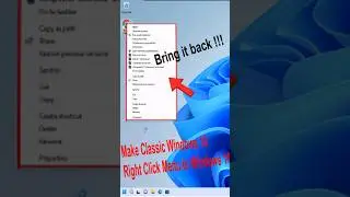 How to Get the Windows 10 Context Menu Back in Windows 11 