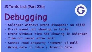 JS To-do List #23b Debugging