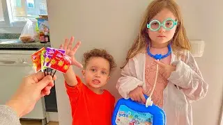 BABANIZ ÇOK HASTA KUZEY ELİF !! DOKTOR ÇAĞIRIN ÇABUK ?? بابا جاب لي بالون - جنى مقداد | طيور بيبي