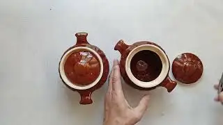 Керамический горшочек с ручками