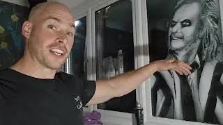 The Process - Creating a Halloween Scene on a Window using Snow Spray