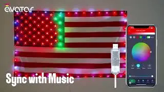 American Flag 3x5 FT with Smart Fairy Lights App-Controlled