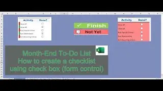 Month-End TO DO Checklist with Conditional Formatting in Excel