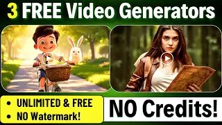 Top 3 FREE AI Video Generators (NO Credits, NO Watermark, UNLIMITED) 🔥