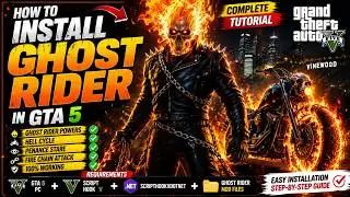 🎮 How to Install Ghost Rider in GTA 5 | JulioNIB Mod Tutorial 🔥Complete tutorial  🔥