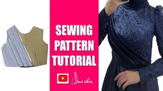 Pecah Pola Gamis Rempel Depan Pattern Making Tutorial