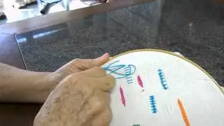Bordado Ponto Cadeia Entrelaçada