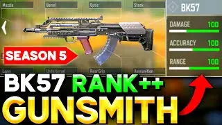 BK57 Best GUNSMITH in COD Mobile (AGGRESSIVE) | BK57 Best ATTACHMENTS for RANK Match CODM SEASON 5!