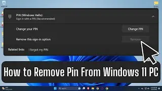 How to Remove Pin From Windows 11 PC