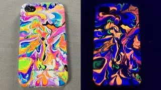 DIY Water Marble Phone Case & Tutorial! (iPhone 6s, 5s, 4s) + Blacklight