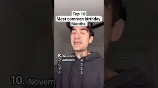 Most common birthday months #shorts