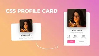 Animated Profile Card UI Design using HTML & CSS | CSS Hover Effects