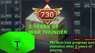 Two years of War Thunder, and my tech tree progress