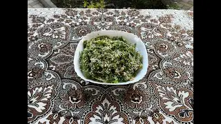 САЛАТ ИЗ ЗЕЛЕНОЙ ФАСОЛИ С ОРЕХОМ И КУНЖУТНЫМИ СЕМЕЧКАМИ
