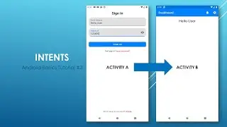 Android Studio Tutorial - Intents (Sending Data Between Activities)