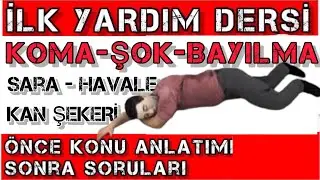 İLKYARDIM KONU ANLATIMI VE SORULARI/ EHLİYET İLKYARDIM DERSİ KONULARI SORULARI 