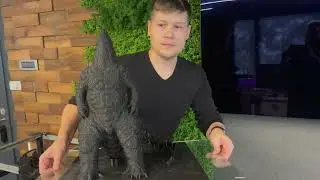 45cm Monster GODZILLA 3D model print with custom FDM printer