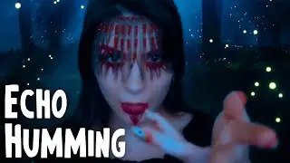 ASMR Hypnotic Echo Humming 💎Siren Song, Soft Singing, Inaudible Whisper and Night Sounds