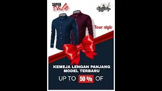 CARA MEMBUAT POSTER PROMOSI PAKAIAN MUDAH, TUTORIAL PHOTO ROOM