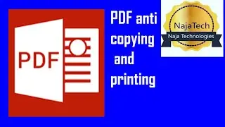 🔴PDF program anti copying and printing 