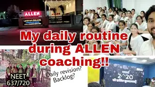 My daily routine during offline ALLEN coaching||Schedule||Daily revision 