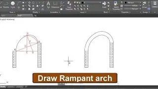 Draw rampant arch using autocad