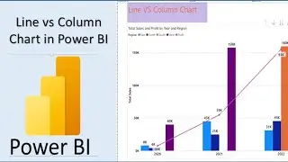 How to create line vs column chart in Power BI| Power BI line vs column chart| Combo Chart
