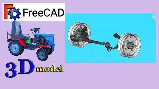 FreeCAD 3D model . Поворотна тяга.