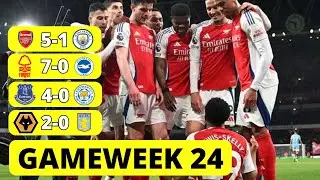 Arsenal thump Man City, Forest destroy Brighton and Everton on winning run - Gameweek 24