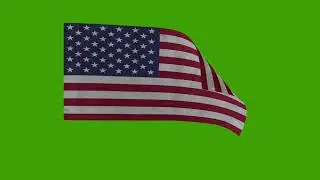 USA Flag Animation Green Screen - Copyright Free