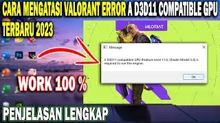 How to Fix Valorant Error A D3D11 Compatible GPU Latest 2023 | Valorant A D3D11 Compatible GPU