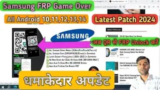 Samsung FRP Latest Patch 2024 FREE || ADB Enable With QR Code || New Update 2024 EFT PRO & Griffin
