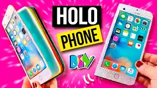 DIY Holographic iPhone NOTEBOOK 📙📱 How to make SUPER EASY HOLO notebooks
