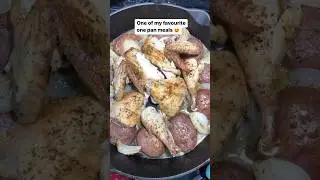 One pan Oven baked Skillet chicken and veggies | meal prep | all done in the oven using one pan