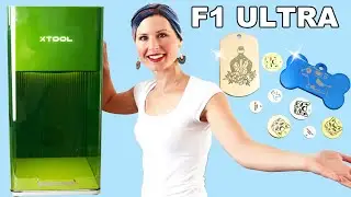 xTool F1 Ultra FIBER LASER - Unboxing & First Tries With Settings(Gold, Silver, Steel, Brass)