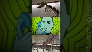 #Dinosaurs and modern #art Some kinds of monsters #contemporaryart  #tarbosaurus #shorts #diplodocus